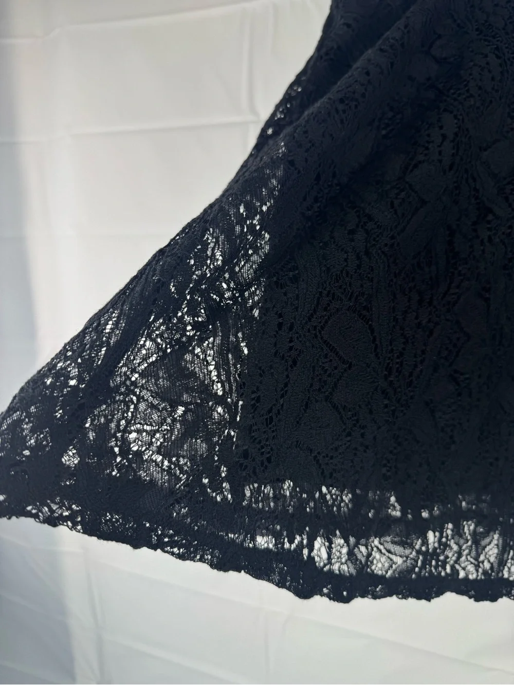 Black Lace Skater Skirt XL Xhilaration Flare Mini‎ Stretch Waist